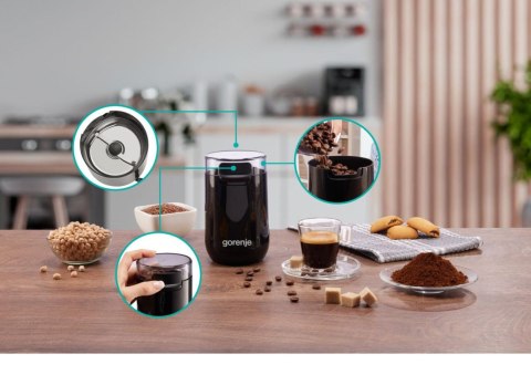 Gorenje | Coffee Grinder | SMK150SB | 150 W | Coffee beans capacity 45 g | Lid safety switch | Black Gorenje | Coffee Grinder | SMK150SB | 150 W | Coffee beans capacity 45 g | Lid safety switch | Black