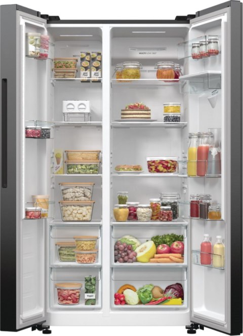 Gorenje Refrigerator | NRR9185EABXLWD | Energy efficiency class E | Free standing | Side by side | Height 178.6 cm | No Frost sy Gorenje Refrigerator | NRR9185EABXLWD | Energy efficiency class E | Free standing | Side by side | Height 178.6 cm | No Frost sy