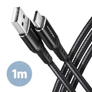 AXAGON Data and charging USB 2.0 cable, 1 m | BUCM-AM10AB | USB-C to USB-A