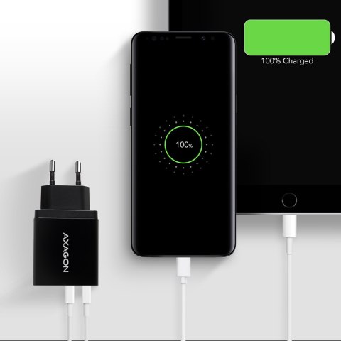 AXAGON Dual wallcharger 240V/2x USB port QC3.0/AFC/FCP and 5V-1.2A, 24W | ACU-QS24 AXAGON Dual wallcharger 240V/2x USB port QC3.0/AFC/FCP and 5V-1.2A, 24W | ACU-QS24