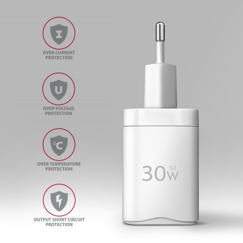 AXAGON Sil wallcharger 1x port USB-C, PD3.0 /PPS/QC4+/SFC/AFC/Apple, 30w | ACU-PD30W AXAGON Sil wallcharger 1x port USB-C, PD3.0 /PPS/QC4+/SFC/AFC/Apple, 30w | ACU-PD30W