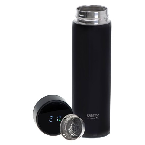 Adler | Thermal Flask | CR 4507bk | Pojemność 0.473 L | Materiał stal nierdzewna/silikon | Czarny Adler | Thermal Flask | CR 4507bk | Pojemność 0.473 L | Materiał stal nierdzewna/silikon | Czarny