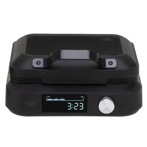 Adler Waffle Maker with LED Display | AD 3087 | 2200 W | Number of pastry 2 | Belgium | Black Adler Waffle Maker with LED Display | AD 3087 | 2200 W | Number of pastry 2 | Belgium | Black