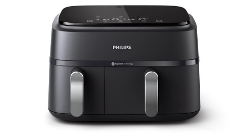 Philips Airfryer z podwójnym koszem | NA351/00 Seria 3000 | Moc 2750 W | Pojemność 9 l | Technologia Rapid Air | Czarny Philips Airfryer z podwójnym koszem | NA351/00 Seria 3000 | Moc 2750 W | Pojemność 9 l | Technologia Rapid Air | Czarny