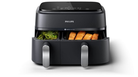 Philips Airfryer z podwójnym koszem | NA351/00 Seria 3000 | Moc 2750 W | Pojemność 9 l | Technologia Rapid Air | Czarny Philips Airfryer z podwójnym koszem | NA351/00 Seria 3000 | Moc 2750 W | Pojemność 9 l | Technologia Rapid Air | Czarny