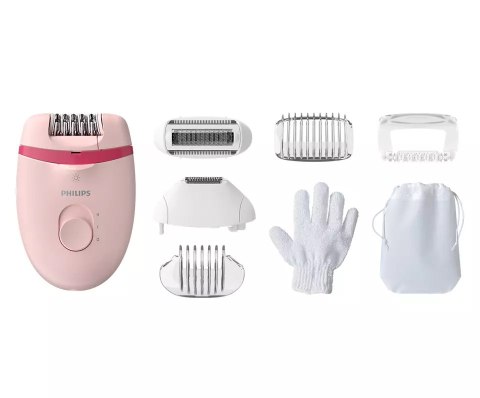 Philips | Corded Compact Epilator | BRE285/00 Satinelle Essential | White/Pink Philips | Corded Compact Epilator | BRE285/00 Satinelle Essential | White/Pink