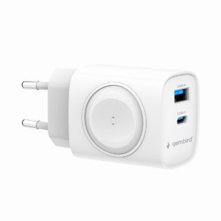 Szybka ładowarka Gembird 2 w 1 20 W do Apple Watch i telefonu | TA-UC-PDQCW20-01-W