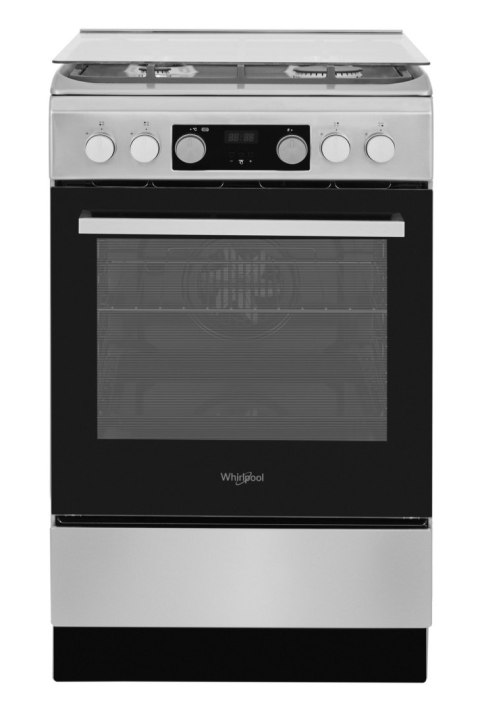 Whirlpool Cooker | WS5G8CHX/E/1 | Hob type Gas | Oven type Electric | Stainless steel | Width 50 cm | LED | Depth 60 cm | 60 L Whirlpool Cooker | WS5G8CHX/E/1 | Hob type Gas | Oven type Electric | Stainless steel | Width 50 cm | LED | Depth 60 cm | 60 L