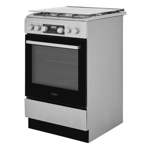 Whirlpool Cooker | WS5G8CHX/E/1 | Hob type Gas | Oven type Electric | Stainless steel | Width 50 cm | LED | Depth 60 cm | 60 L Whirlpool Cooker | WS5G8CHX/E/1 | Hob type Gas | Oven type Electric | Stainless steel | Width 50 cm | LED | Depth 60 cm | 60 L