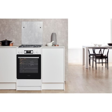 Whirlpool Cooker | WS5G8CHW/E/1 | Hob type Gas | Oven type Electric | White | Width 50 cm | LED | Depth 60 cm | 60 L Whirlpool Cooker | WS5G8CHW/E/1 | Hob type Gas | Oven type Electric | White | Width 50 cm | LED | Depth 60 cm | 60 L
