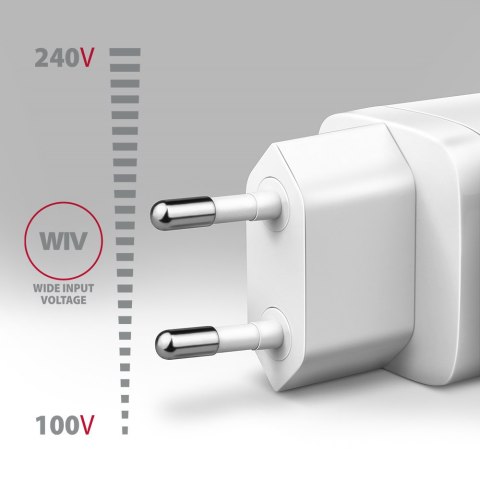 AXAGON Wallcharger 1x port USB-C, PD3.0 / PPS /QC4+/AFC/FCP/Apple, 20W | ACU-PD20W AXAGON Wallcharger 1x port USB-C, PD3.0 / PPS /QC4+/AFC/FCP/Apple, 20W | ACU-PD20W