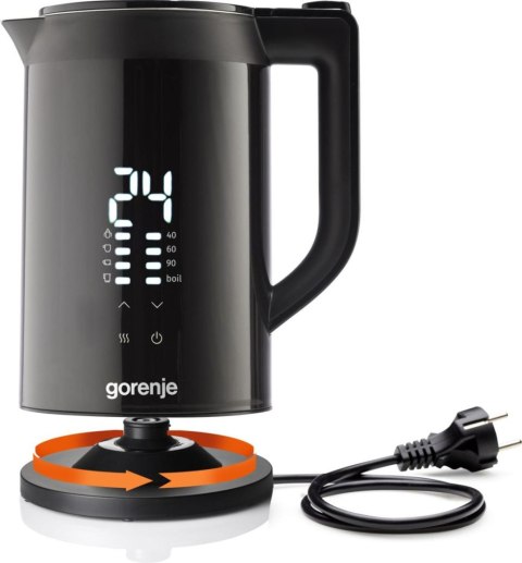 Gorenje Kettle | K17DWDII | Electric | 2200 W | 1.7 L | Stainless Steel | 360° rotational base | Black Gorenje Kettle | K17DWDII | Electric | 2200 W | 1.7 L | Stainless Steel | 360° rotational base | Black