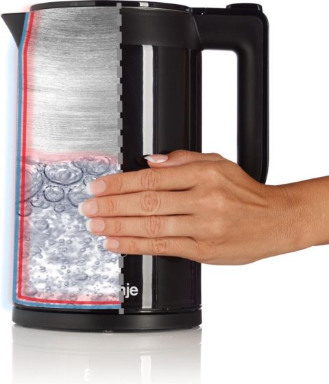 Gorenje Kettle | K17DWDII | Electric | 2200 W | 1.7 L | Stainless Steel | 360° rotational base | Black Gorenje Kettle | K17DWDII | Electric | 2200 W | 1.7 L | Stainless Steel | 360° rotational base | Black