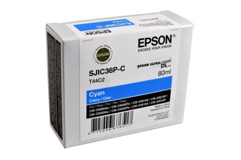 Oryginalny Tusz Cyan Epson SJIC36PC, SJI-C36PC, SJIC-36PC (T44C2, C13T44C240) Oryginalny Tusz Cyan Epson SJIC36PC, SJI-C36PC, SJIC-36PC (T44C2, C13T44C240)