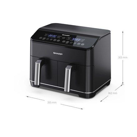 Sharp | Air Fryer | AF-GD82AE-B | Power 1800 W | Capacity 8 L | Black Sharp | Air Fryer | AF-GD82AE-B | Power 1800 W | Capacity 8 L | Black