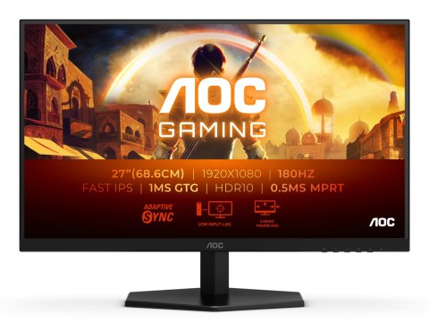 AOC 27G42E | 27 " | IPS | FHD | 16:9 | 180 Hz | 1 ms | 1920 x 1080 pixels | 300 cd/m² | HDMI ports quantity 1 | Black AOC 27G42E | 27 " | IPS | FHD | 16:9 | 180 Hz | 1 ms | 1920 x 1080 pixels | 300 cd/m² | HDMI ports quantity 1 | Black