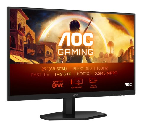 AOC 27G42E | 27 " | IPS | FHD | 16:9 | 180 Hz | 1 ms | 1920 x 1080 pixels | 300 cd/m² | HDMI ports quantity 1 | Black AOC 27G42E | 27 " | IPS | FHD | 16:9 | 180 Hz | 1 ms | 1920 x 1080 pixels | 300 cd/m² | HDMI ports quantity 1 | Black