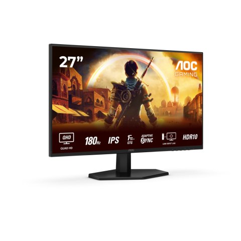 AOC Q27G42XE | 27 " | IPS | QHD | 16:9 | 180 Hz | 1 ms | 2560 x 1440 pixels | 300 cd/m² | HDMI ports quantity 2 | Black AOC Q27G42XE | 27 " | IPS | QHD | 16:9 | 180 Hz | 1 ms | 2560 x 1440 pixels | 300 cd/m² | HDMI ports quantity 2 | Black