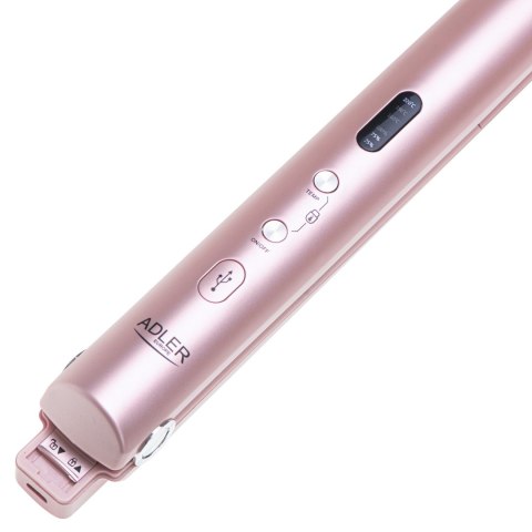 Adler Cordless Hair Straightener | AD 2327 | Ceramic heating system | Display LED | Temperature (min) 160 °C | Temperature (max) Adler Cordless Hair Straightener | AD 2327 | Ceramic heating system | Display LED | Temperature (min) 160 °C | Temperature (max)
