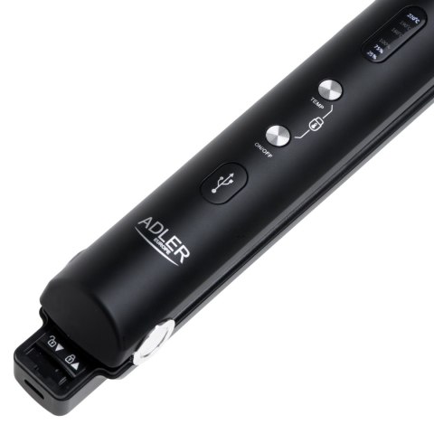 Adler Cordless Hair Straightener | AD 2327 | Ceramic heating system | Display LED | Temperature (min) 160 °C | Temperature (max) Adler Cordless Hair Straightener | AD 2327 | Ceramic heating system | Display LED | Temperature (min) 160 °C | Temperature (max)