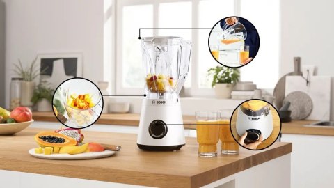 Bosch Blender | MMB6141W VitaPower Series 4 | Tabletop | 1200 W | Jar material Tritan | Jar capacity 1.5 L | White Bosch Blender | MMB6141W VitaPower Series 4 | Tabletop | 1200 W | Jar material Tritan | Jar capacity 1.5 L | White