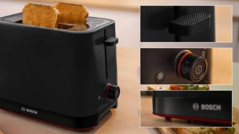 Bosch Compact Toaster | TAT3M123 MyMoment | Power 950 W | Number of slots 2 | Housing material Plastic | Black Bosch Compact Toaster | TAT3M123 MyMoment | Power 950 W | Number of slots 2 | Housing material Plastic | Black
