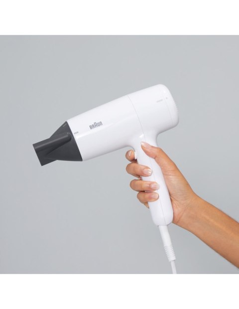 Braun | Hair dryer | BRHD210E | 2100 W | Number of temperature settings 3 | White Braun | Hair dryer | BRHD210E | 2100 W | Number of temperature settings 3 | White