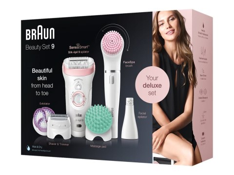 Braun | Silk-épil Beauty Set 9 9/985 BS | Epilator | Operating time (max) 50 min | Bulb lifetime (flashes) Not applicable | Numb Braun | Silk-épil Beauty Set 9 9/985 BS | Epilator | Operating time (max) 50 min | Bulb lifetime (flashes) Not applicable | Numb