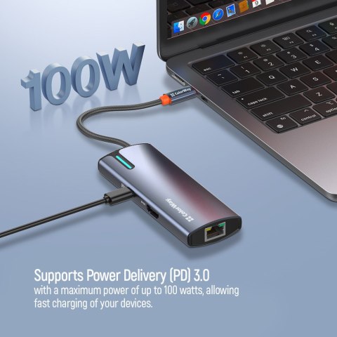 ColorWay 6-in-1 Docking Station | CW-HUB02 | 100 W ColorWay 6-in-1 Docking Station | CW-HUB02 | 100 W