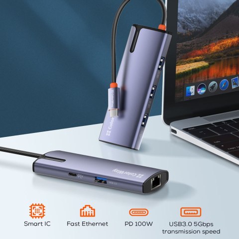 ColorWay 6-in-1 Docking Station | CW-HUB03 | 100 W ColorWay 6-in-1 Docking Station | CW-HUB03 | 100 W