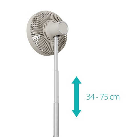 Duux Fan | Rize Flex | Stand Fan | Greige | Diameter 21 cm | Number of speeds 4 | Oscillation | 10 W | No Duux Fan | Rize Flex | Stand Fan | Greige | Diameter 21 cm | Number of speeds 4 | Oscillation | 10 W | No