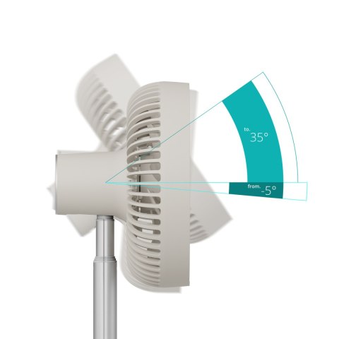 Duux Fan | Rize Flex | Stand Fan | Greige | Diameter 21 cm | Number of speeds 4 | Oscillation | 10 W | No Duux Fan | Rize Flex | Stand Fan | Greige | Diameter 21 cm | Number of speeds 4 | Oscillation | 10 W | No