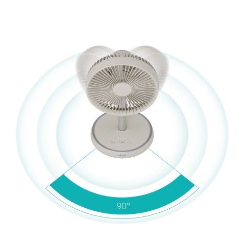 Duux Fan | Rize Flex | Stand Fan | Greige | Diameter 21 cm | Number of speeds 4 | Oscillation | 10 W | No Duux Fan | Rize Flex | Stand Fan | Greige | Diameter 21 cm | Number of speeds 4 | Oscillation | 10 W | No