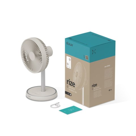 Duux Fan | Rize Flex | Stand Fan | Greige | Diameter 21 cm | Number of speeds 4 | Oscillation | 10 W | No Duux Fan | Rize Flex | Stand Fan | Greige | Diameter 21 cm | Number of speeds 4 | Oscillation | 10 W | No