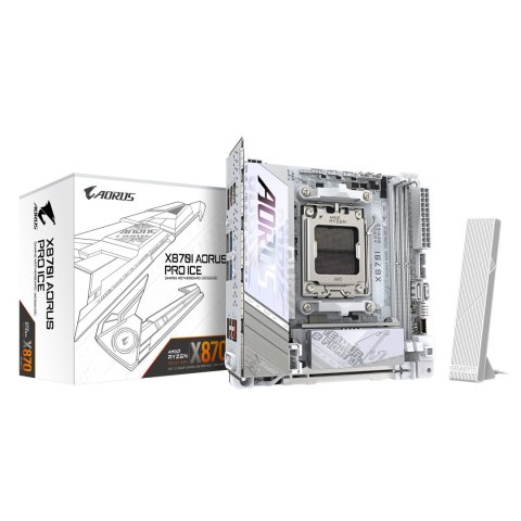 Gigabyte X870I AORUS PRO ICE | Processor family AMD | Processor socket AM5 | DDR5 SDRAM | Supported hard disk drive interfaces M Gigabyte X870I AORUS PRO ICE | Processor family AMD | Processor socket AM5 | DDR5 SDRAM | Supported hard disk drive interfaces M