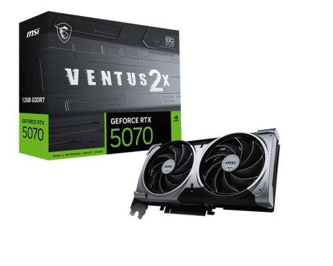 MSI GeForce RTX 5070 12G VENTUS 2X OC | NVIDIA | 12 GB | GeForce RTX 5070 | GDDR7 | HDMI ports quantity 1 | PCI Express Gen 5 MSI GeForce RTX 5070 12G VENTUS 2X OC | NVIDIA | 12 GB | GeForce RTX 5070 | GDDR7 | HDMI ports quantity 1 | PCI Express Gen 5