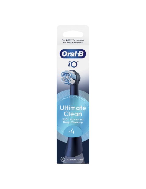 Oral-B Replaceable toothbrush heads | iO UltimateClean | Heads | For adults | Number of brush heads included 4 | Black Oral-B Replaceable toothbrush heads | iO UltimateClean | Heads | For adults | Number of brush heads included 4 | Black