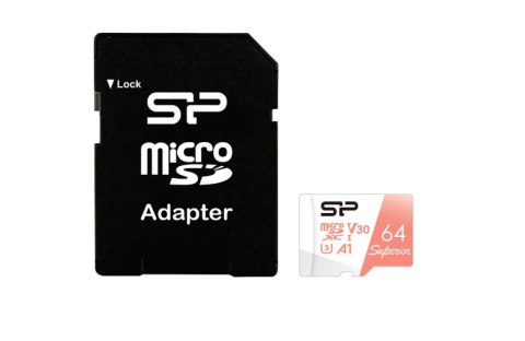 SILICON POWER Micro SDXC 64GB, W/A, V30, A1, TF_SDXC UHS-I V3 | Silicon Power SILICON POWER Micro SDXC 64GB, W/A, V30, A1, TF_SDXC UHS-I V3 | Silicon Power