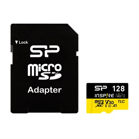 Silicon Power Inspire | 128 GB | microSDXC | Flash memory class C10, UHS-I U3, V30 Silicon Power Inspire | 128 GB | microSDXC | Flash memory class C10, UHS-I U3, V30