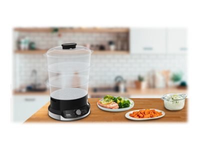 TEFAL Food Steamer VC204810 Ultracompact Black 800 W Capacity 9 L Number of baskets 3 TEFAL Food Steamer VC204810 Ultracompact Black 800 W Capacity 9 L Number of baskets 3