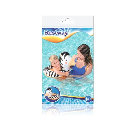 Bestway Bestway 36112 Kółko do pływania Zebra 45cm x 51cm Bestway Bestway 36112 Kółko do pływania Zebra 45cm x 51cm
