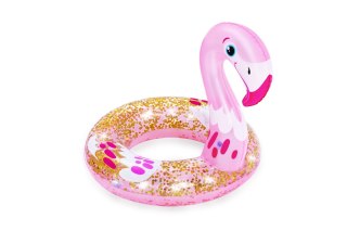Bestway Bestway 36306 Kółko do pływania z brokatem Flaming 61cm x 61cm