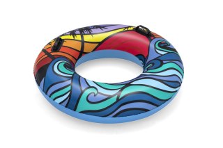 Bestway Bestway 36350 Koło do pływania z uchwytami Fale 91cm