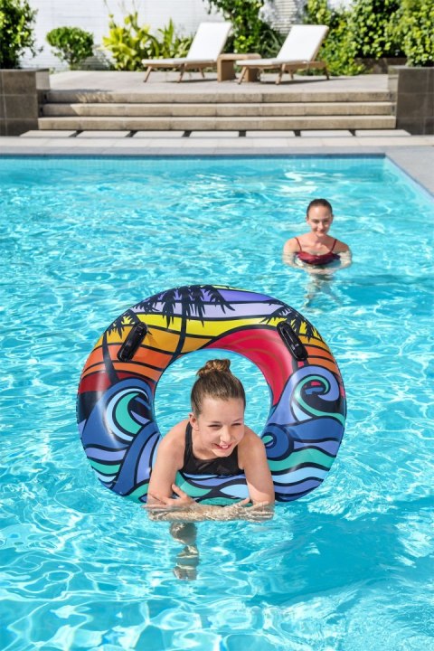 Bestway Bestway 36350 Koło do pływania z uchwytami Fale 91cm Bestway Bestway 36350 Koło do pływania z uchwytami Fale 91cm