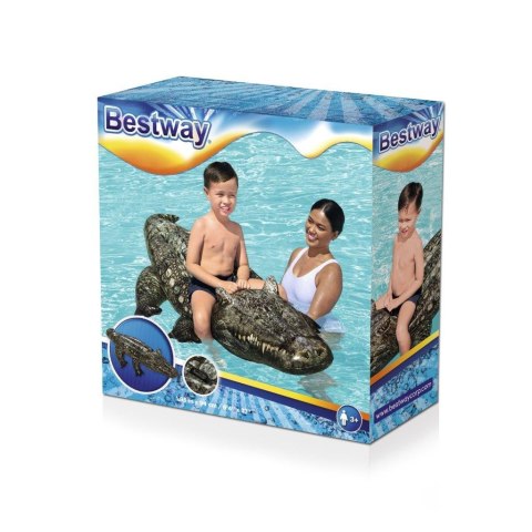 Bestway Bestway 41478 Dmuchany Krokodyl do pływania z uchwytem 1.93m x 94cm Bestway Bestway 41478 Dmuchany Krokodyl do pływania z uchwytem 1.93m x 94cm