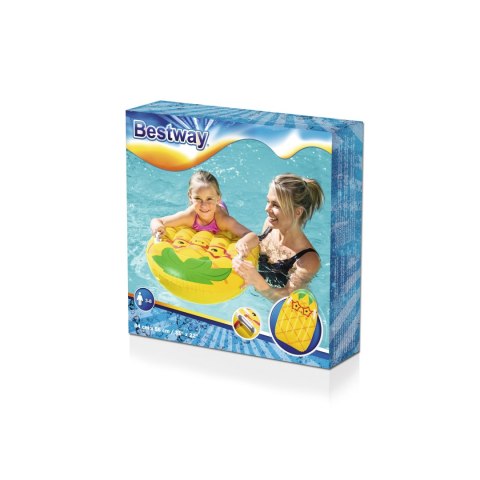 Bestway Bestway 42049 Dmuchana deseczka do pływania z uchwytami Ananas 84cm x 56cm Bestway Bestway 42049 Dmuchana deseczka do pływania z uchwytami Ananas 84cm x 56cm