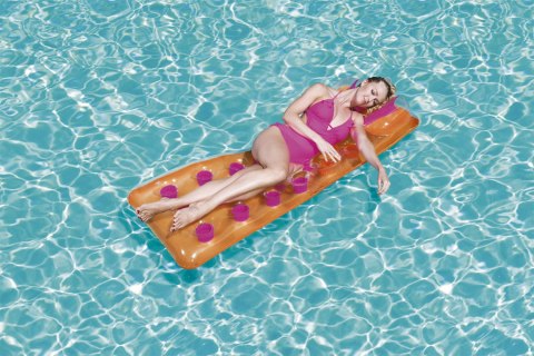 Bestway Bestway 43015 DMUCHANY MATERAC PLAŻOWY 188cm x 71cm POMARAŃCZ Bestway Bestway 43015 DMUCHANY MATERAC PLAŻOWY 188cm x 71cm POMARAŃCZ