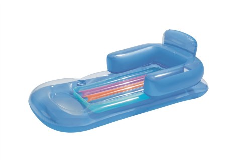 Bestway Bestway 43028 Dmuchany materac plażowy z oparciem i podłokietnikami Niebieski 1.61m x 84cm Bestway Bestway 43028 Dmuchany materac plażowy z oparciem i podłokietnikami Niebieski 1.61m x 84cm