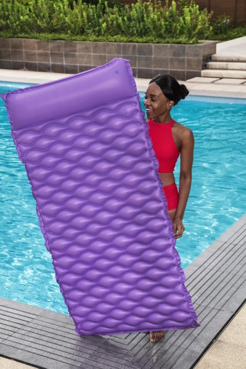 Bestway Bestway 44020 Dmuchany materac plażowy zwijany Fioletowy 2.13m x 86cm Bestway Bestway 44020 Dmuchany materac plażowy zwijany Fioletowy 2.13m x 86cm