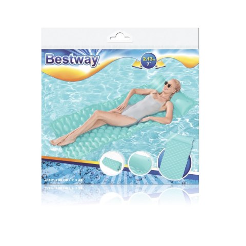 Bestway Bestway 44020 Dmuchany materac plażowy zwijany Miętowy 2.13m x 86cm Bestway Bestway 44020 Dmuchany materac plażowy zwijany Miętowy 2.13m x 86cm